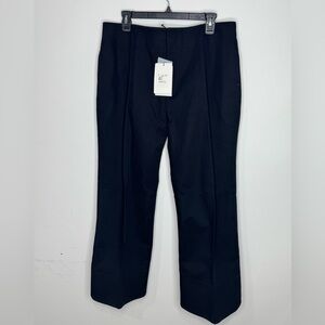 Bottega Veneta Pleated Trousers Wide-Leg Black Pants Women’s Size IT 46/US 10